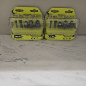 Ryobi Lot Of 2.  5pc Each Variety Router Bit Set.